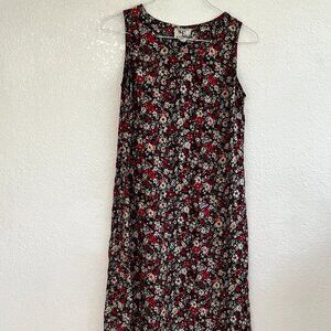 Vintage Ditsy Floral Sleeveless Casual Shift Tank dress by Ease Sport Size 10